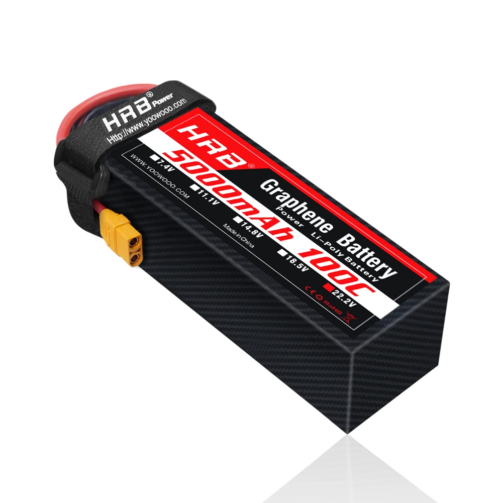 6S Lipo Battery 22.2V 5000Mah - แบตเตอรี่กราฟีน 1 ชิ้น HRB 22.2V 6S